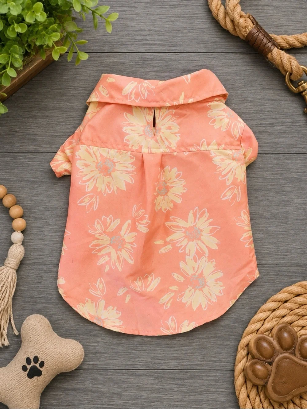 Floral Dog Button-Up Shirt | Boutique Pet Apparel Size: Medium | NWT